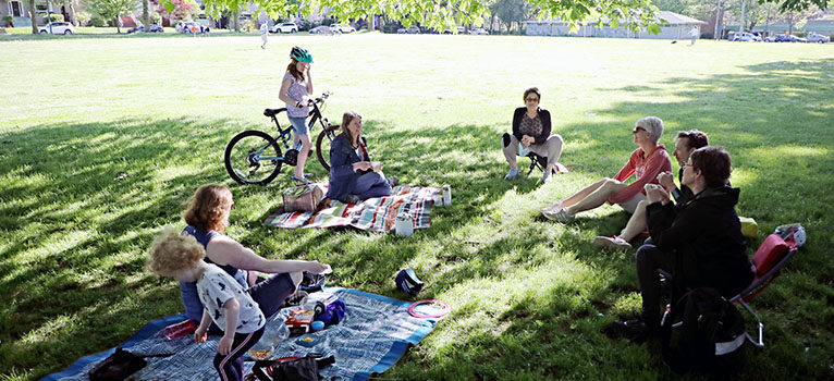 Socially distanced picnic