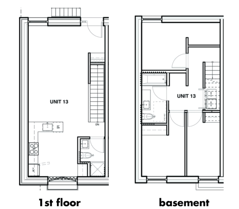 Unit 13 - touwnhome - Floor plans